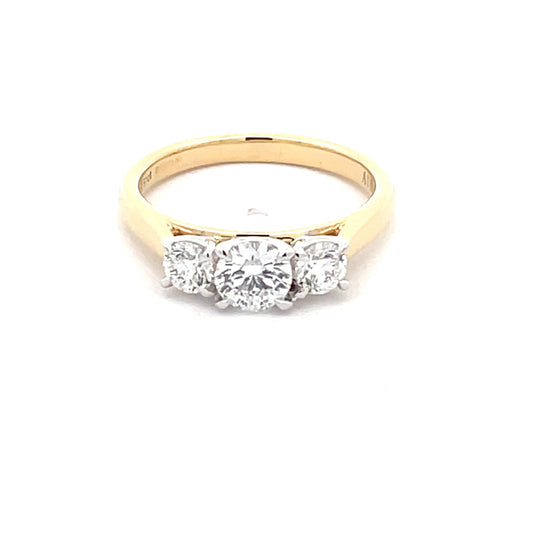 Aurora Cut Diamond 3 Stone Ring - 0.95cts  Gardiner Brothers