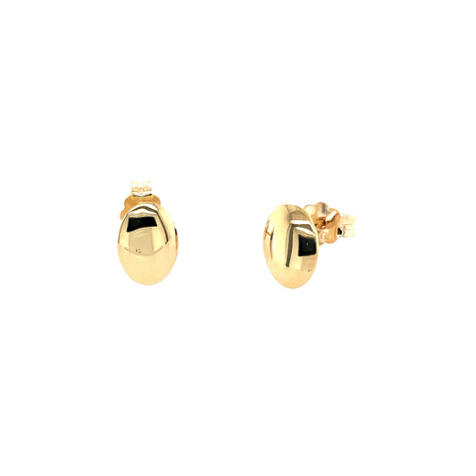 Yellow Gold Oval Stud Earrings  Gardiner Brothers