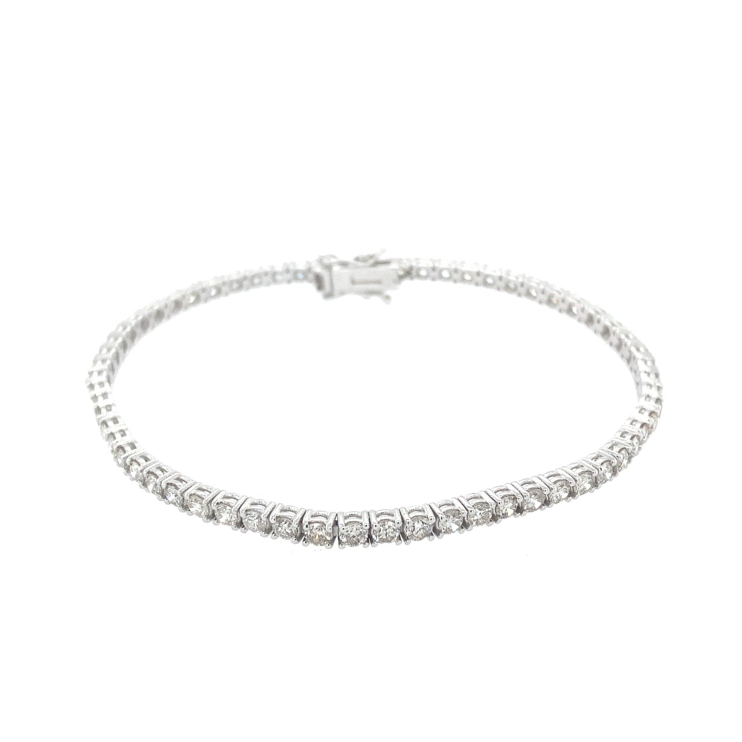 Round Brilliant Cut Diamond Tennis Bracelet - 3.60cts  Gardiner Brothers