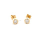 Round Brilliant cut Diamond Rub-over style solitaire earrings - 0.60cts  Gardiner Brothers