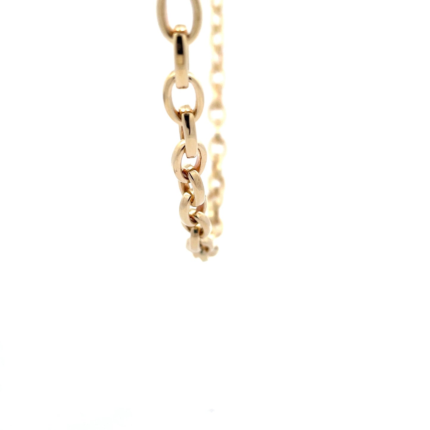 Yellow Gold Solid Oval Link Necklet  Gardiner Brothers