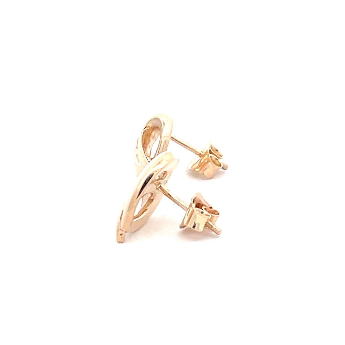 Yellow Gold Fancy Heart Shaped Earrings  Gardiner Brothers