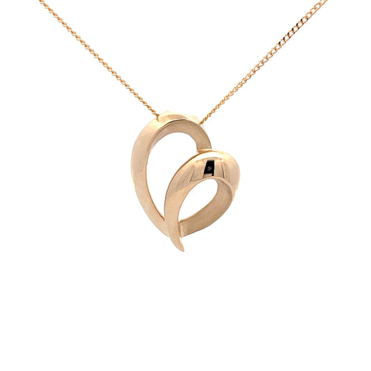 Yellow Gold Fancy heart Pendant  Gardiner Brothers