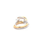 Yellow and white gold twisted hoop earrings  Gardiner Brothers