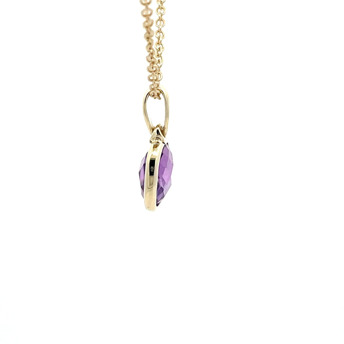 Yellow Gold and Amethyst Pendant  Gardiner Brothers