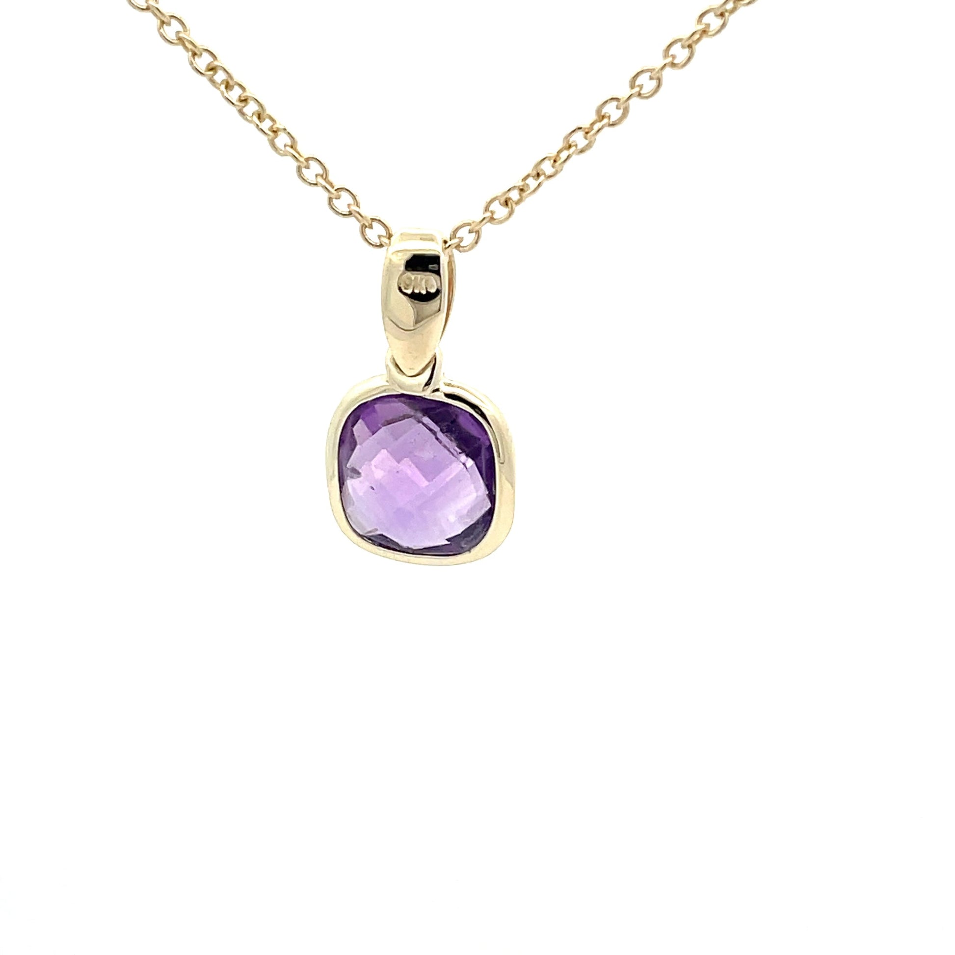 Yellow Gold and Amethyst Pendant  Gardiner Brothers