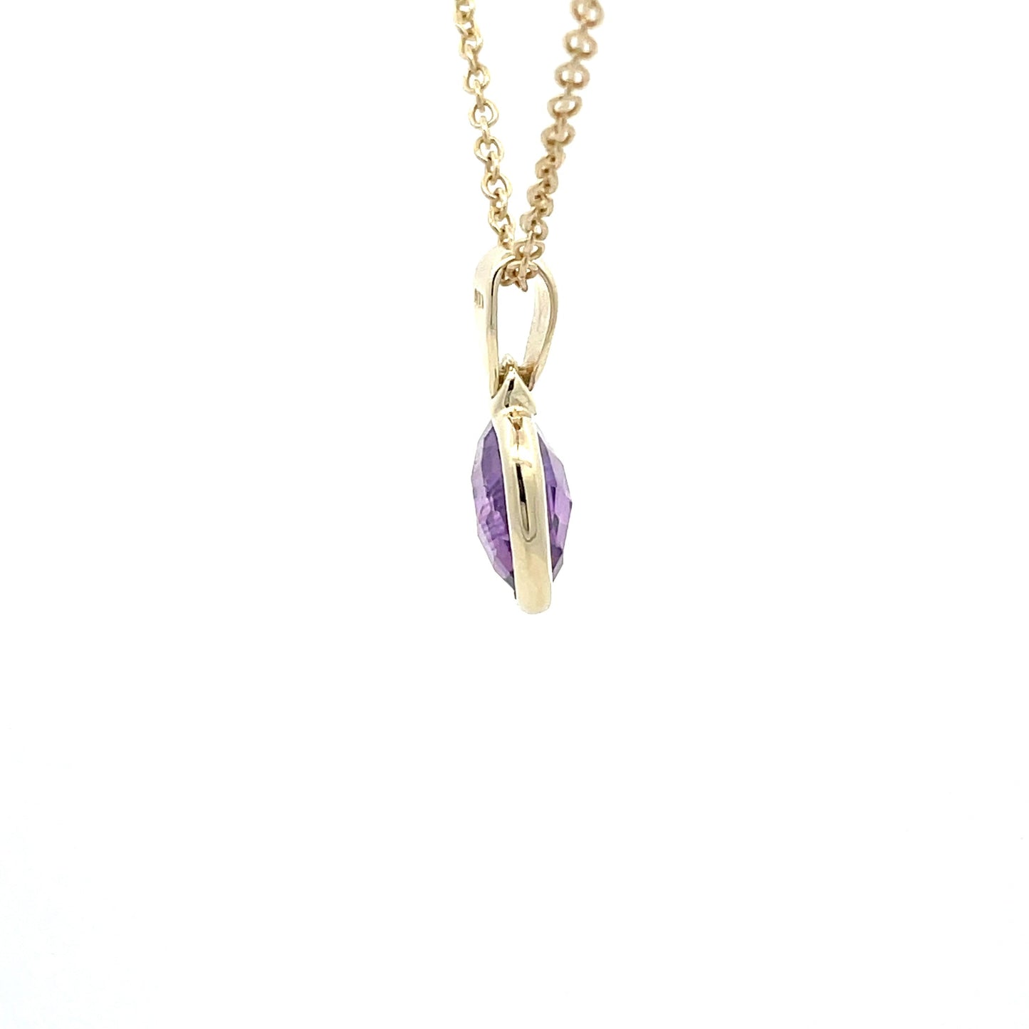 Yellow Gold and Amethyst Pendant  Gardiner Brothers