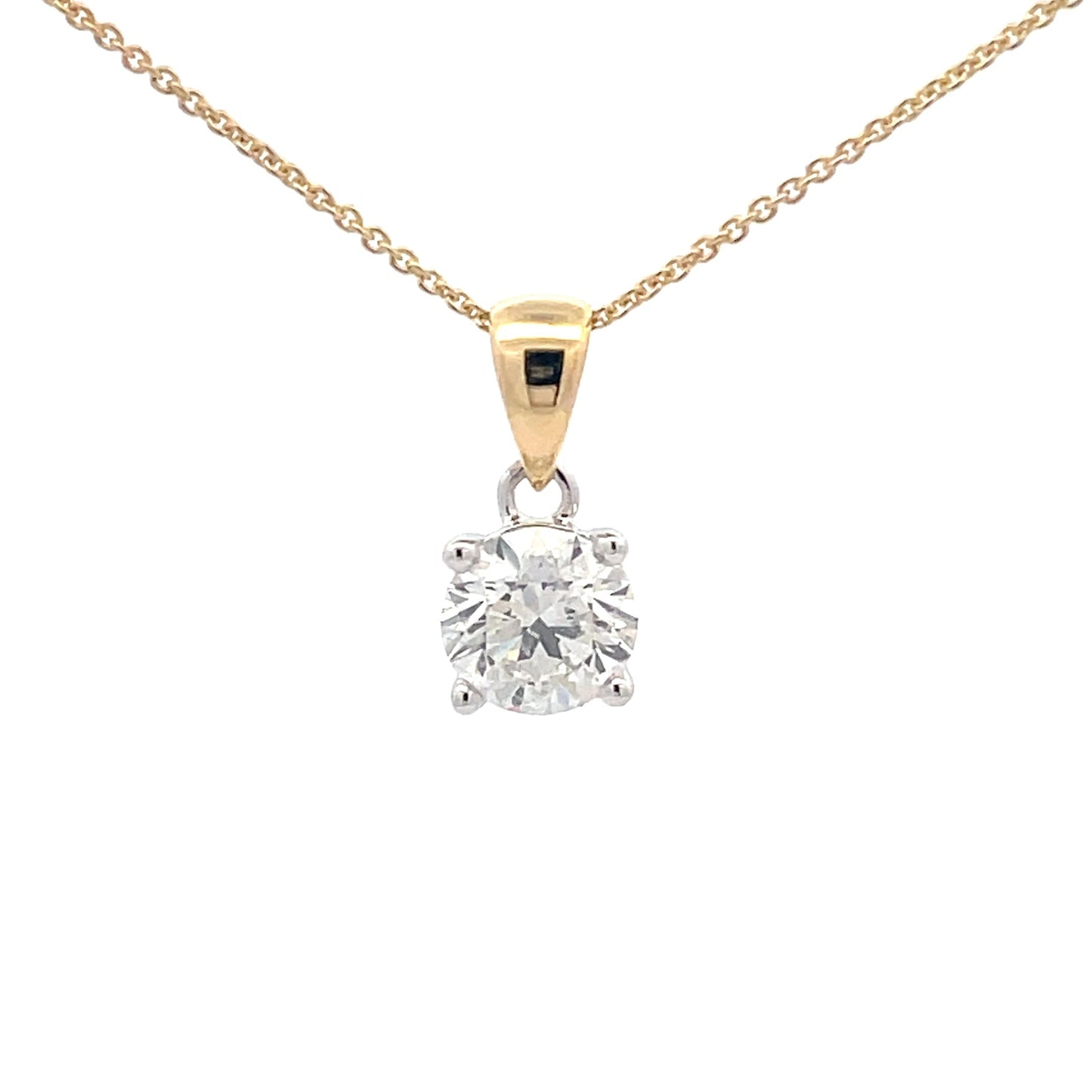 Round Brilliant Cut Diamond Solitaire Pendant - 1.13cts  Gardiner Brothers