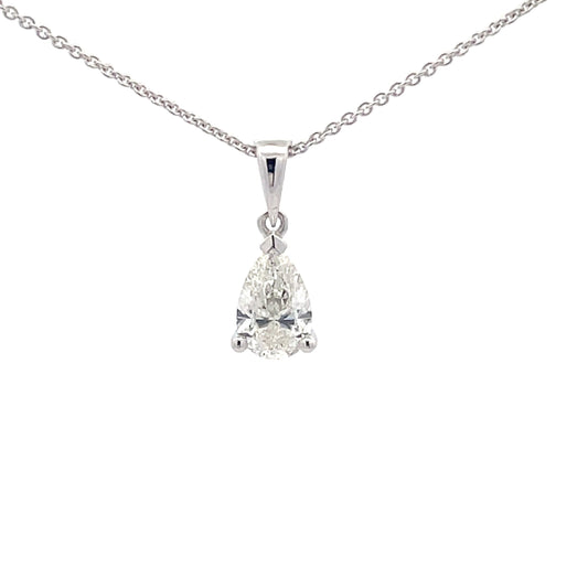 Pear Shaped Diamond Solitaire Pendant - 0.70cts  Gardiner Brothers