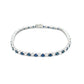 Sapphire and Round Brilliant Cut Diamond Tennis Bracelet  Gardiner Brothers