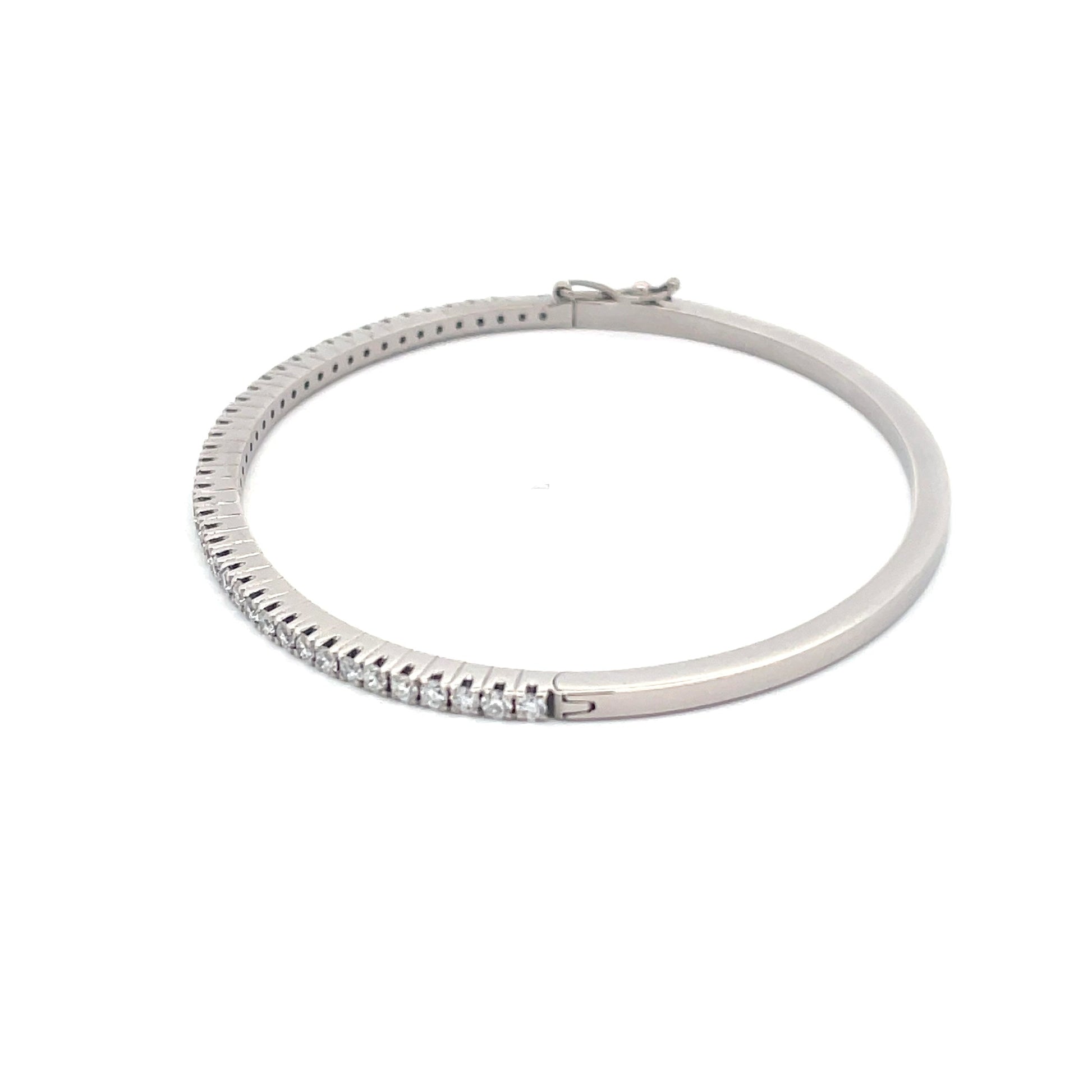 Round Brilliant Cut Diamond Bangle  Gardiner Brothers