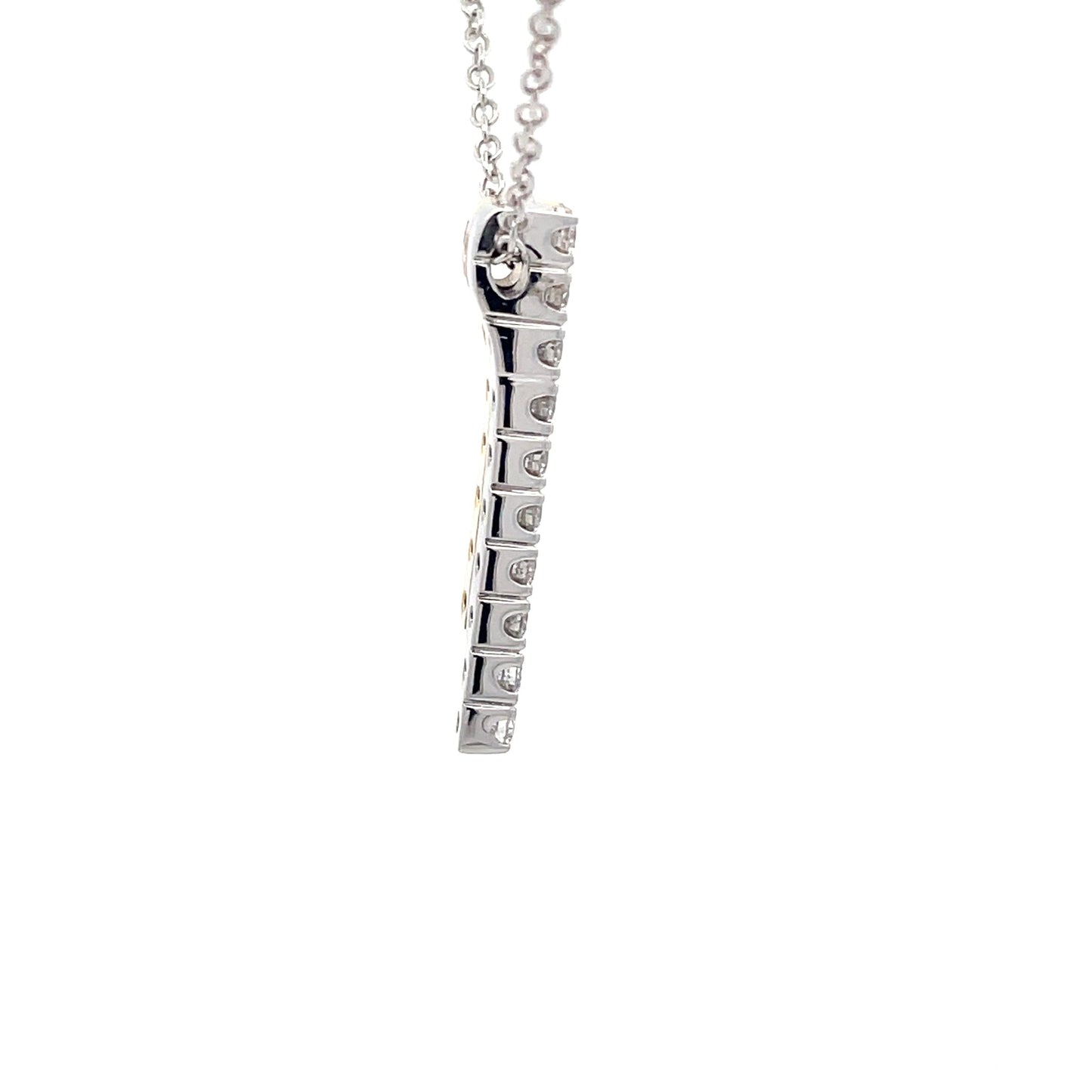 Round Brilliant Cut Diamond, Double Stick Style Pendant  Gardiner Brothers   