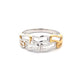 Yellow and White Gold Wavy Dress Ring  Gardiner Brothers   