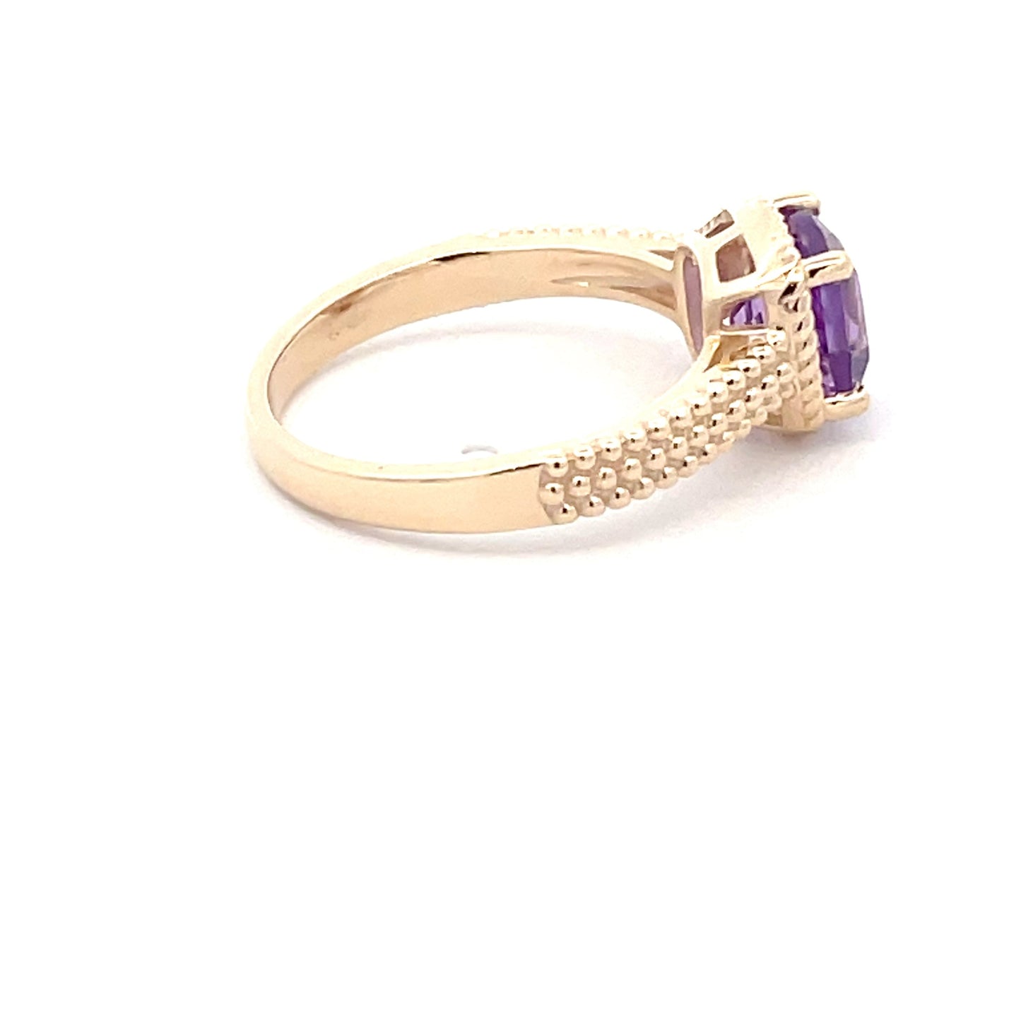 Twisted Wire Style Ring with Amethyst  Gardiner Brothers   