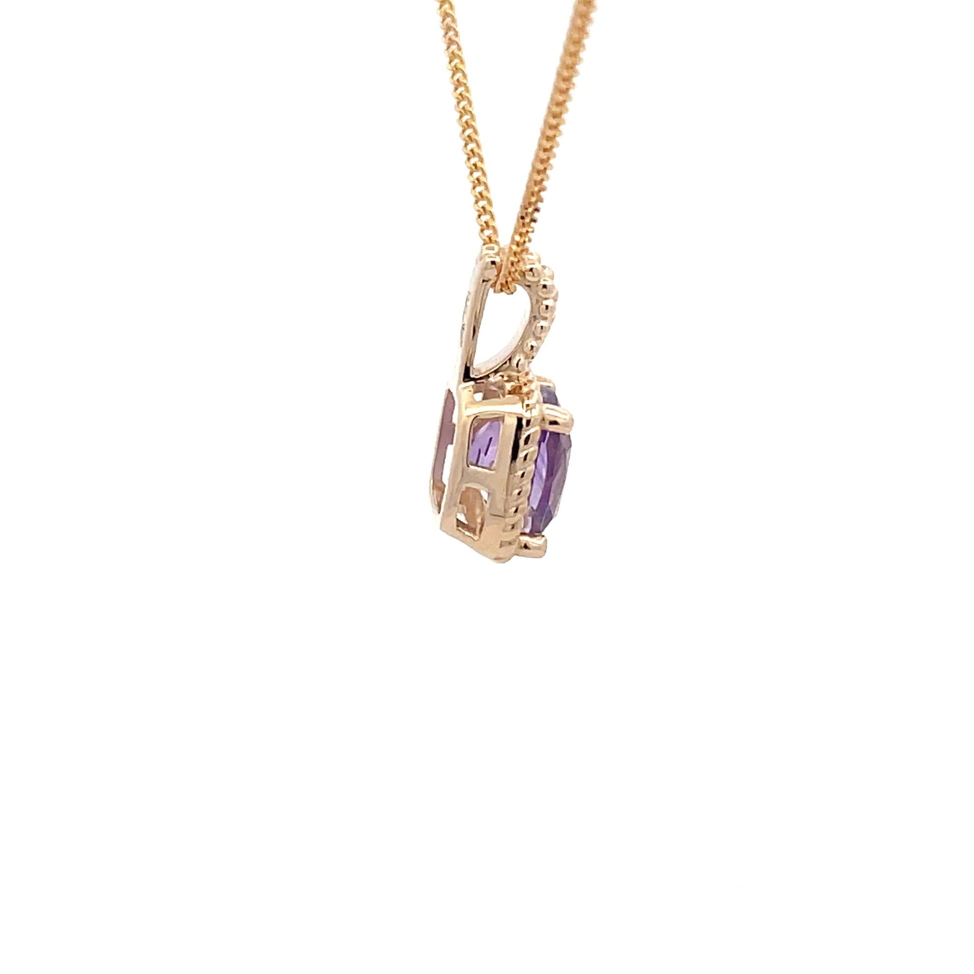 Twist Wire Style Amethyst Pendant  Gardiner Brothers   