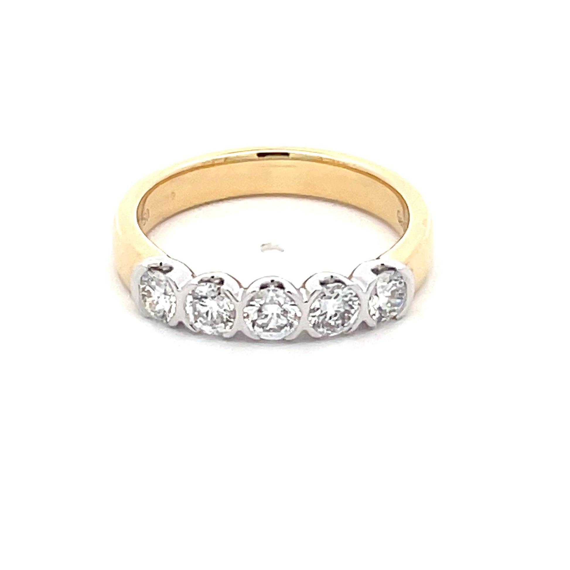 Round brilliant cut diamond 5 stone ring - 0.75cts  Gardiner Brothers   