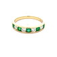 Emerald and Round Brilliant cut diamond 9 stone eternity ring  Gardiner Brothers   