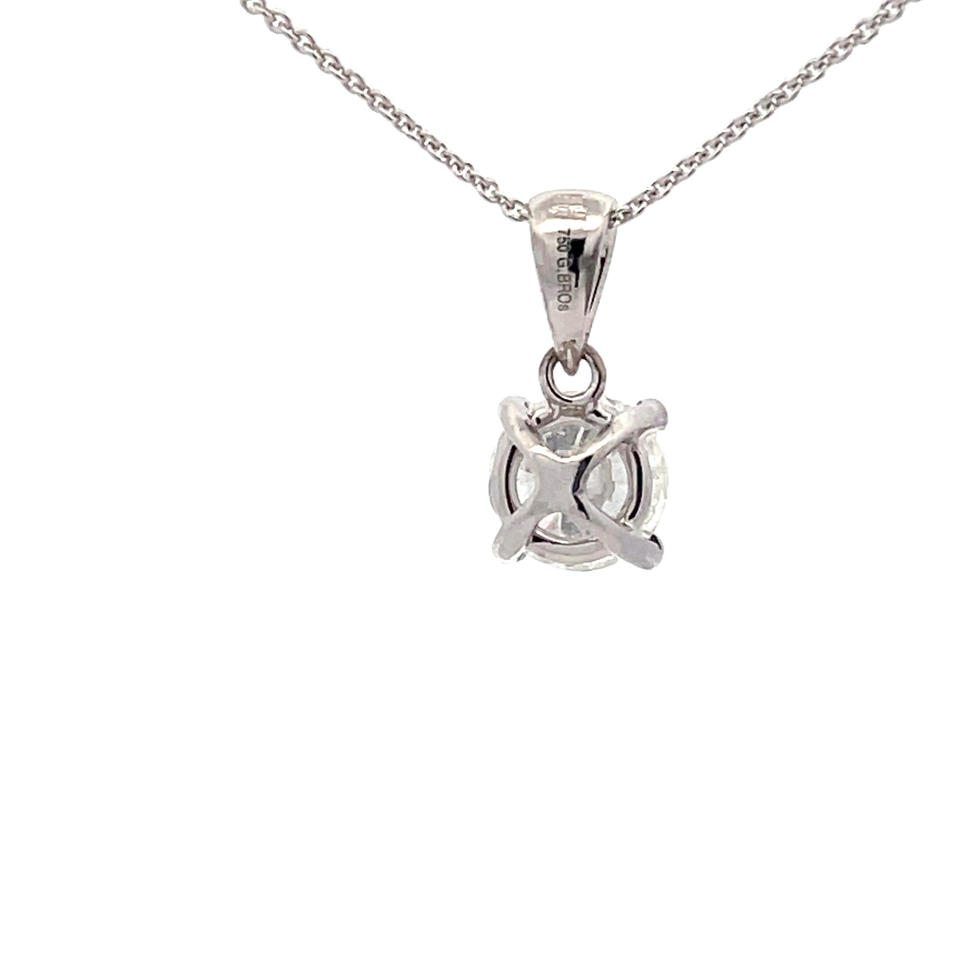 Round Brilliant Cut Diamond Solitaire Pendant - 1.50cts  Gardiner Brothers   