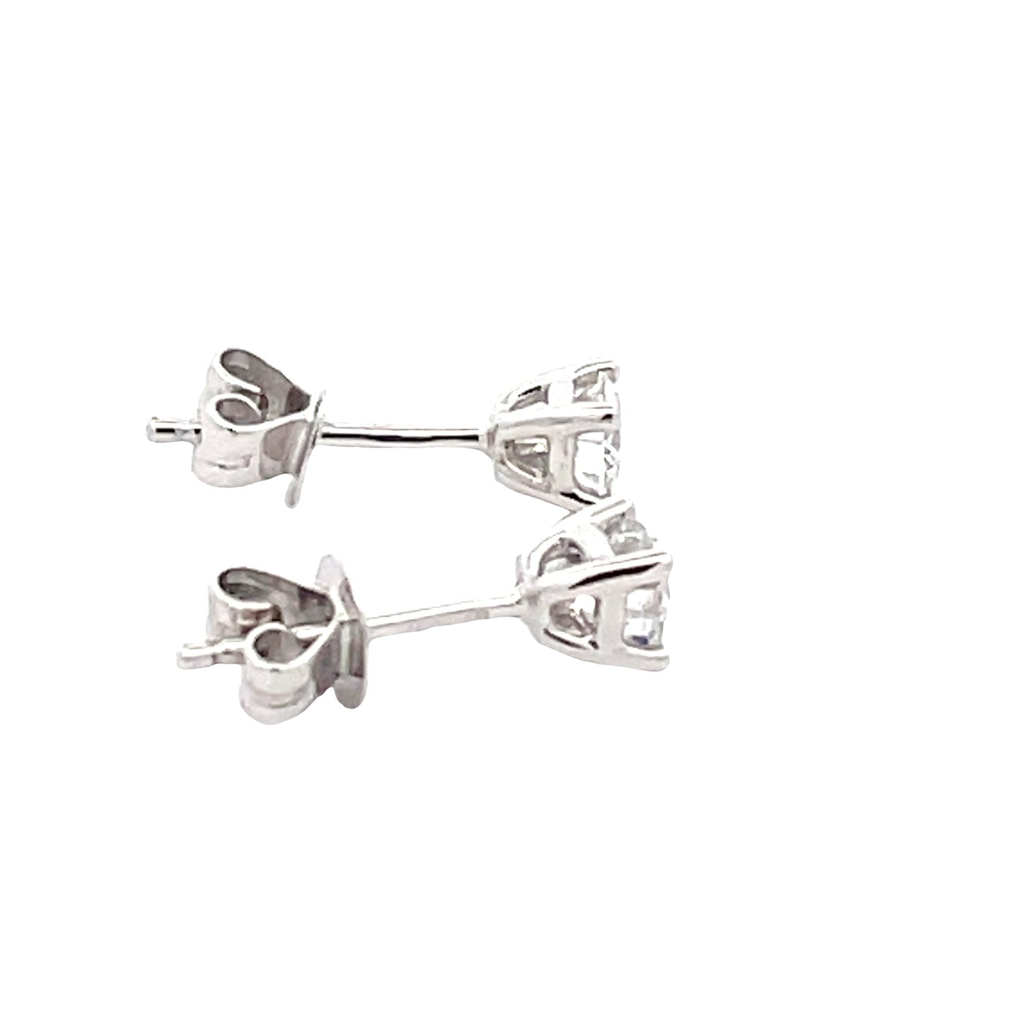 Lab Grown Round Brilliant Cut Diamond Solitaire Earrings - 0.50cts  Gardiner Brothers   