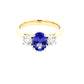 Oval Shaped Tanznaite and Round Brilliant Cut Diamond Ring  Gardiner Brothers   