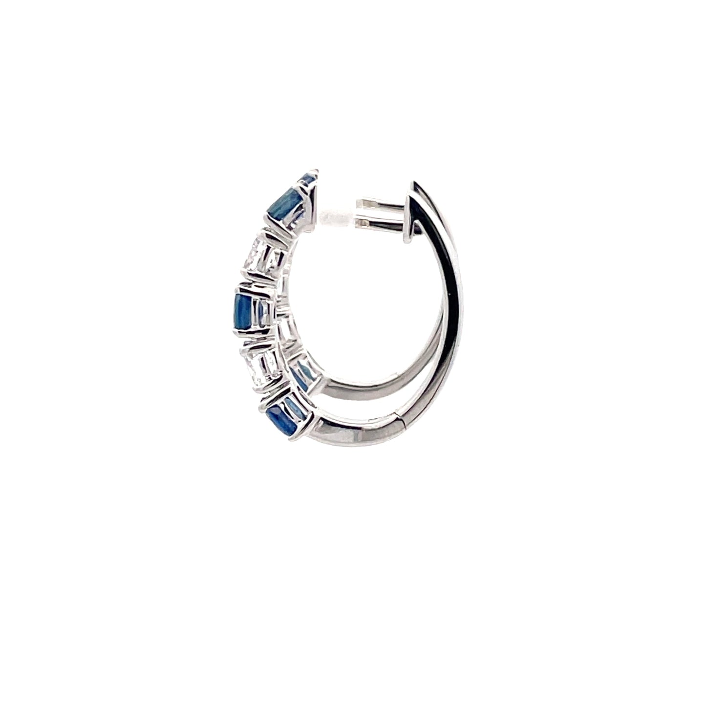 Sapphire and Diamond Hoop Style Earrings  Gardiner Brothers   