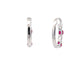Ruby and Diamond Hoop Style Earrings  Gardiner Brothers   