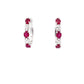 Ruby and Diamond Hoop Style Earrings  Gardiner Brothers   