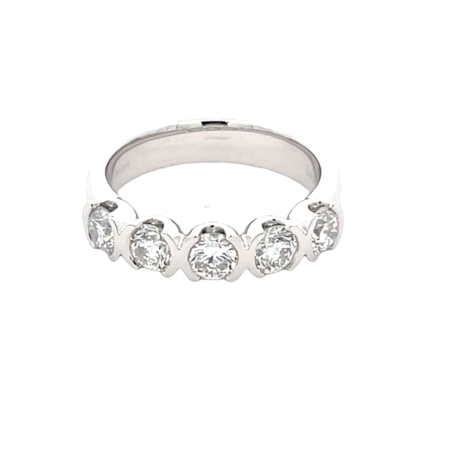 Round Brilliant Cut Diamond 5 Stone Ring - 1.25cts