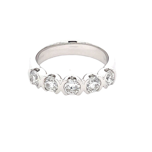 Round Brilliant Cut Diamond 5 Stone Ring - 1.25cts