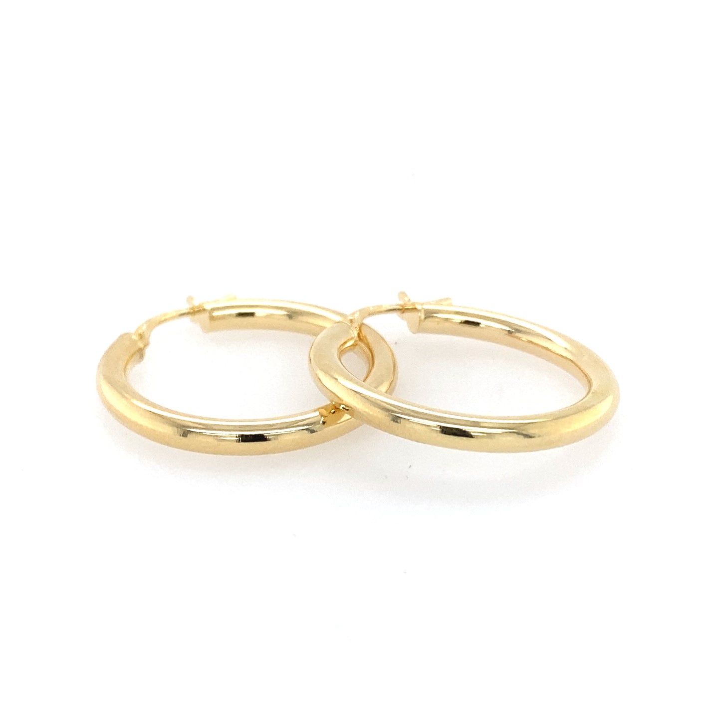 Yellow Gold Creole Hoop Earrings