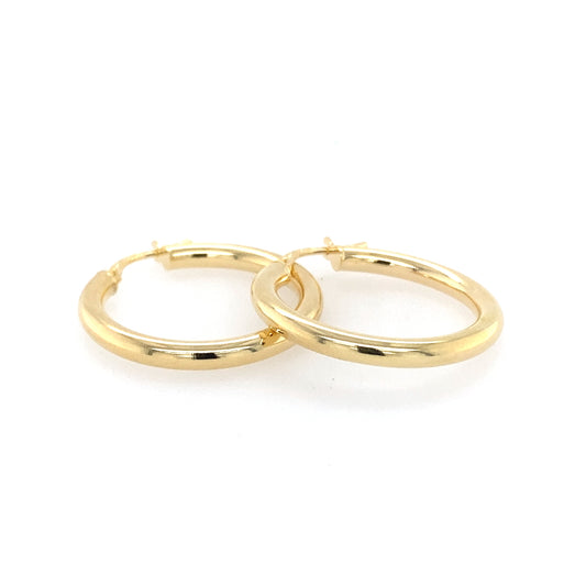 Yellow Gold Creole Hoop Earrings