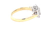 Emerald and Round Brilliant Cut Diamond Cluster Ring - 1.02cts