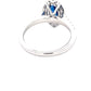 Marquise Shaped sapphire and Diamond Halo Cluster Ring