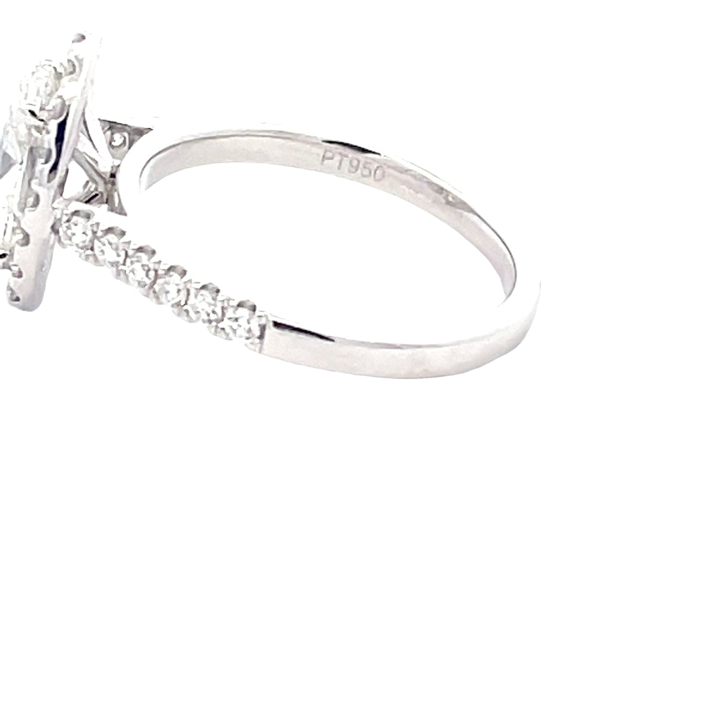 Oval Shaped Diamond Halo Cluster Style Ring - 2.25cts