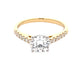 Round Brilliant cut Diamond Solitaire With Diamond Set Shoulders - 1.25cts