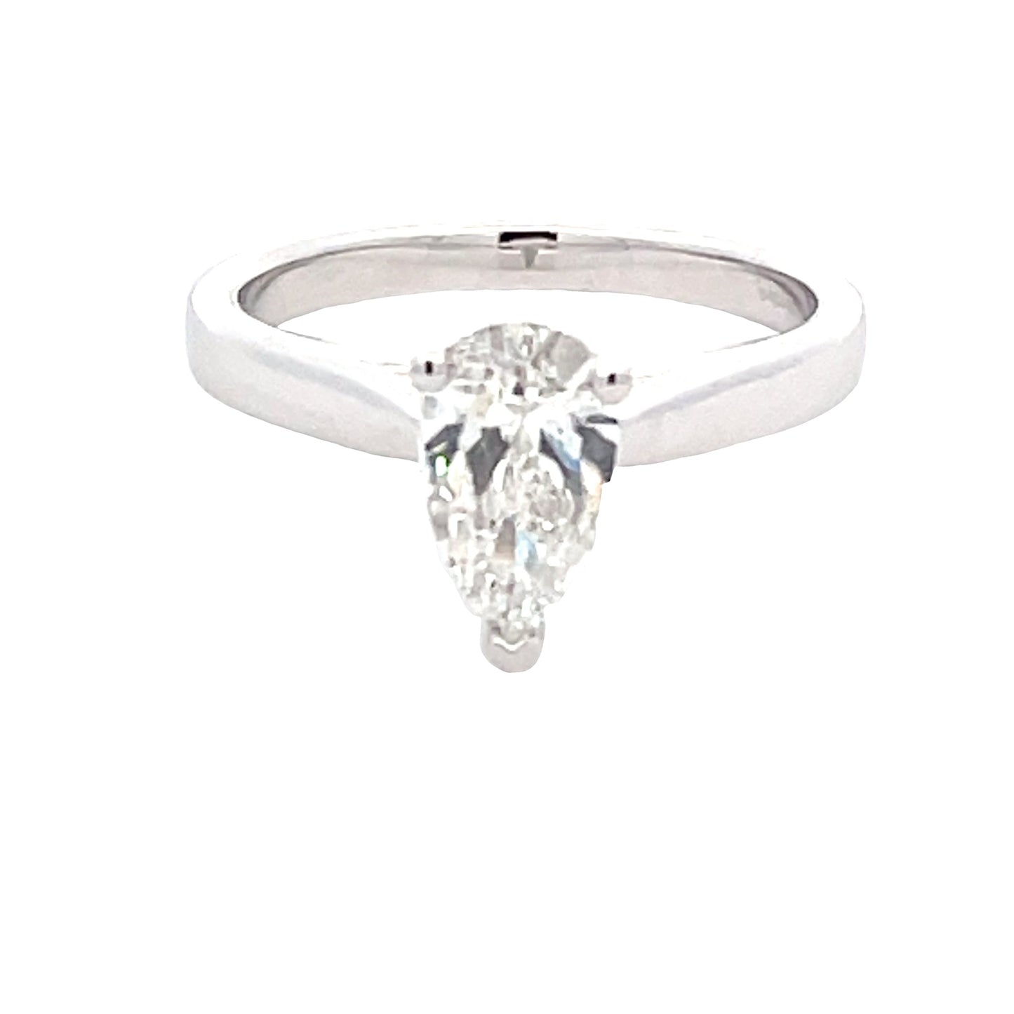 Pear Shaped Diamond Solitaire Ring - 1.00cts