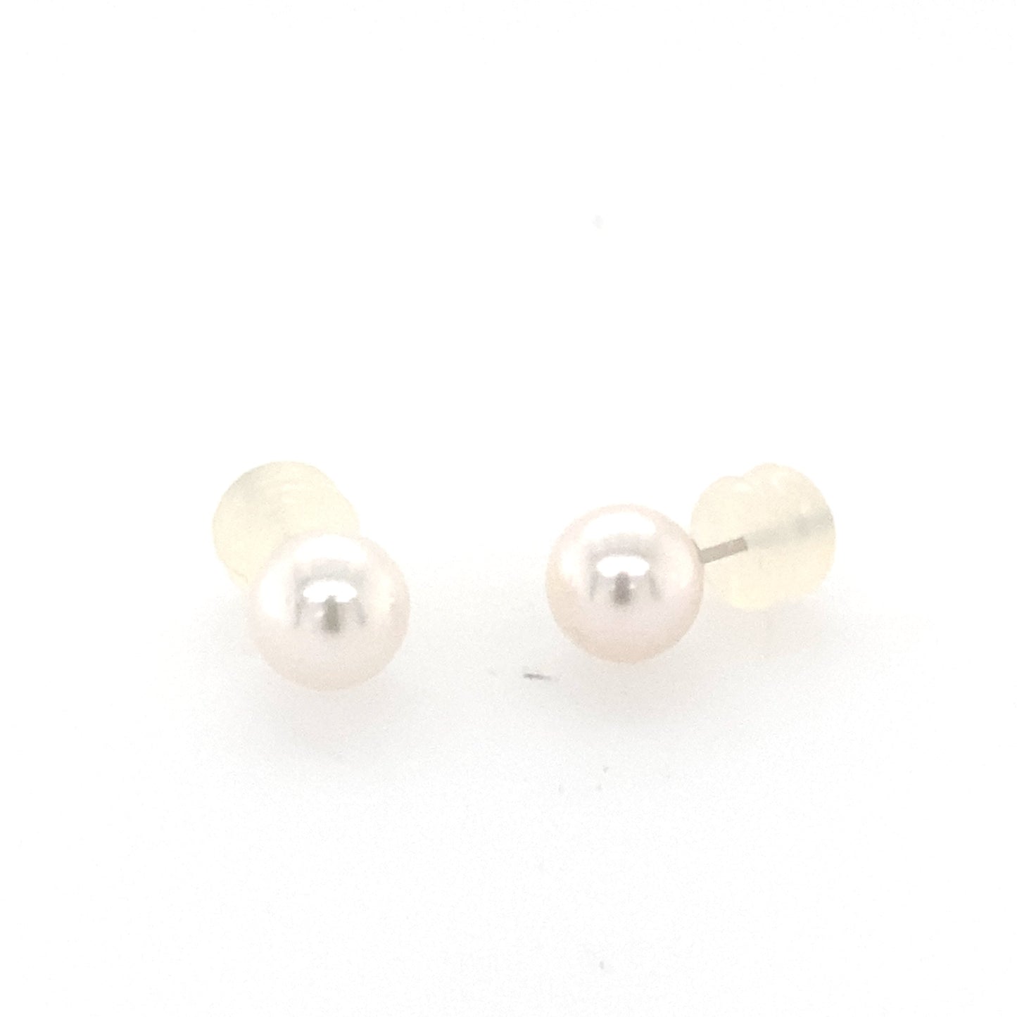 White Gold Akoya Pearl Stud Earrings  Gardiner Brothers   