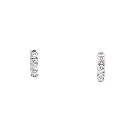 Round Brilliant Cut Diamond 8mm Hoop earrings - 0.20cts  Gardiner Brothers   