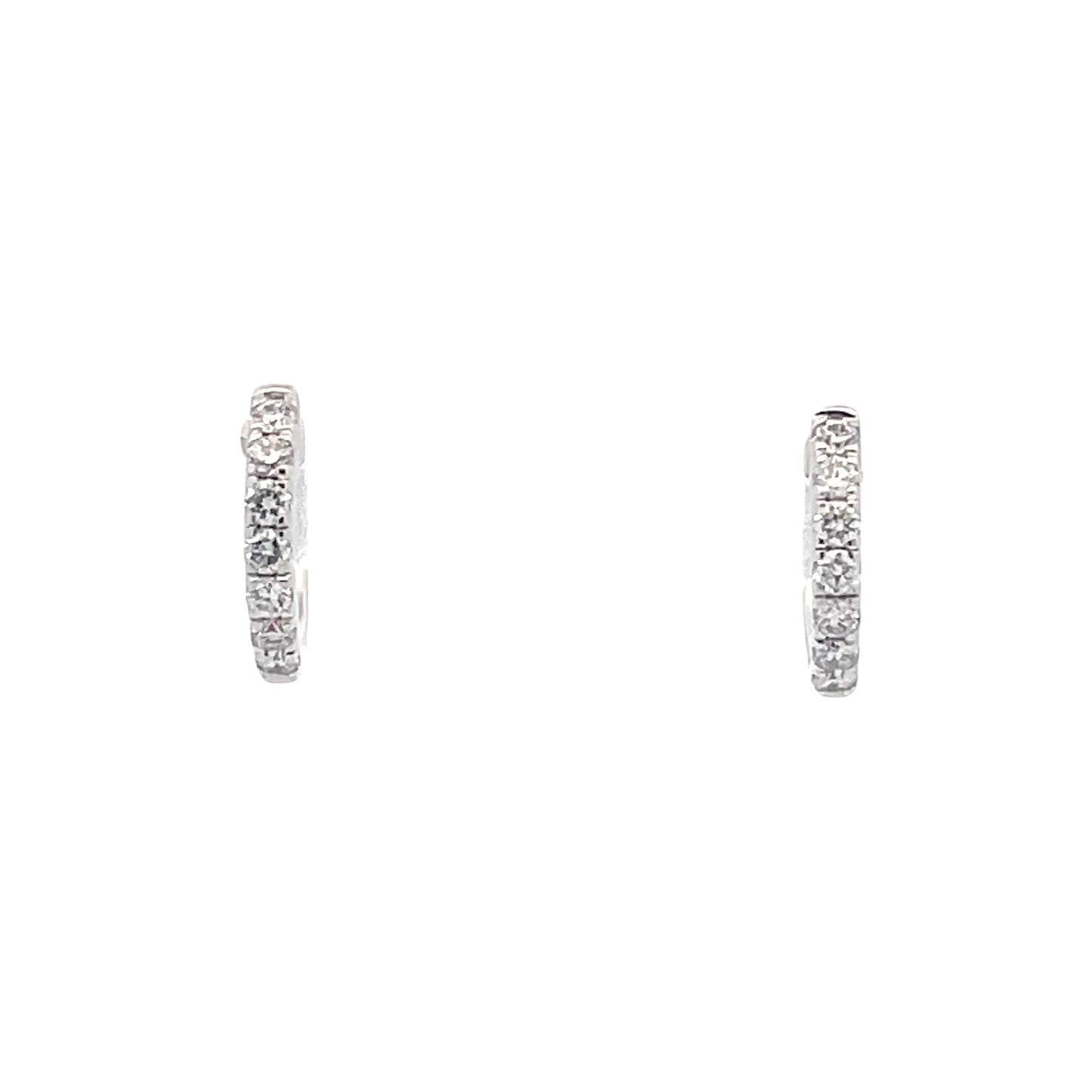 Round Brilliant Cut Diamond 10mm Hoop Earrings - 0.15cts  Gardiner Brothers   