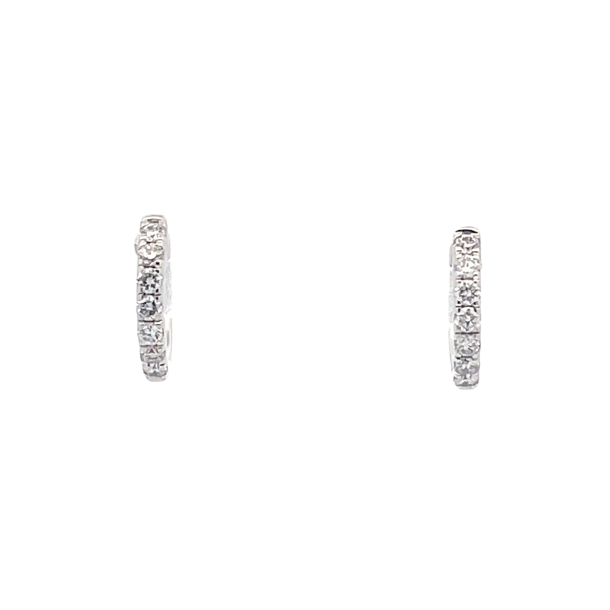 Round Brilliant Cut Diamond 10mm Hoop Earrings - 0.15cts  Gardiner Brothers   