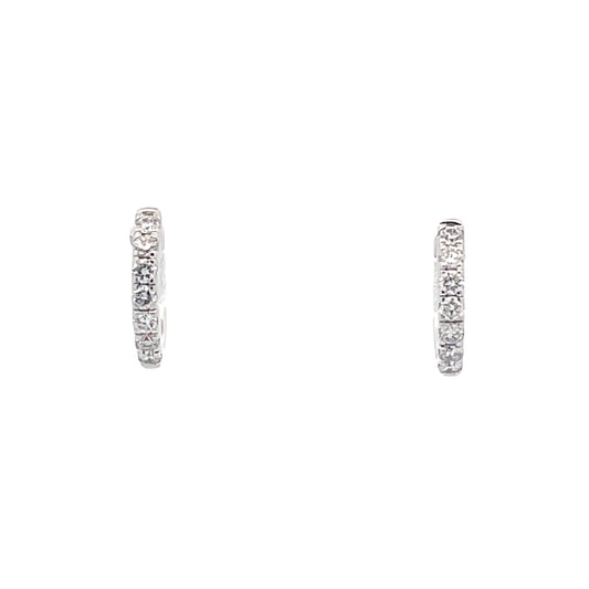 Round Brilliant Cut Diamond 10mm Hoop Earrings - 0.15cts  Gardiner Brothers   