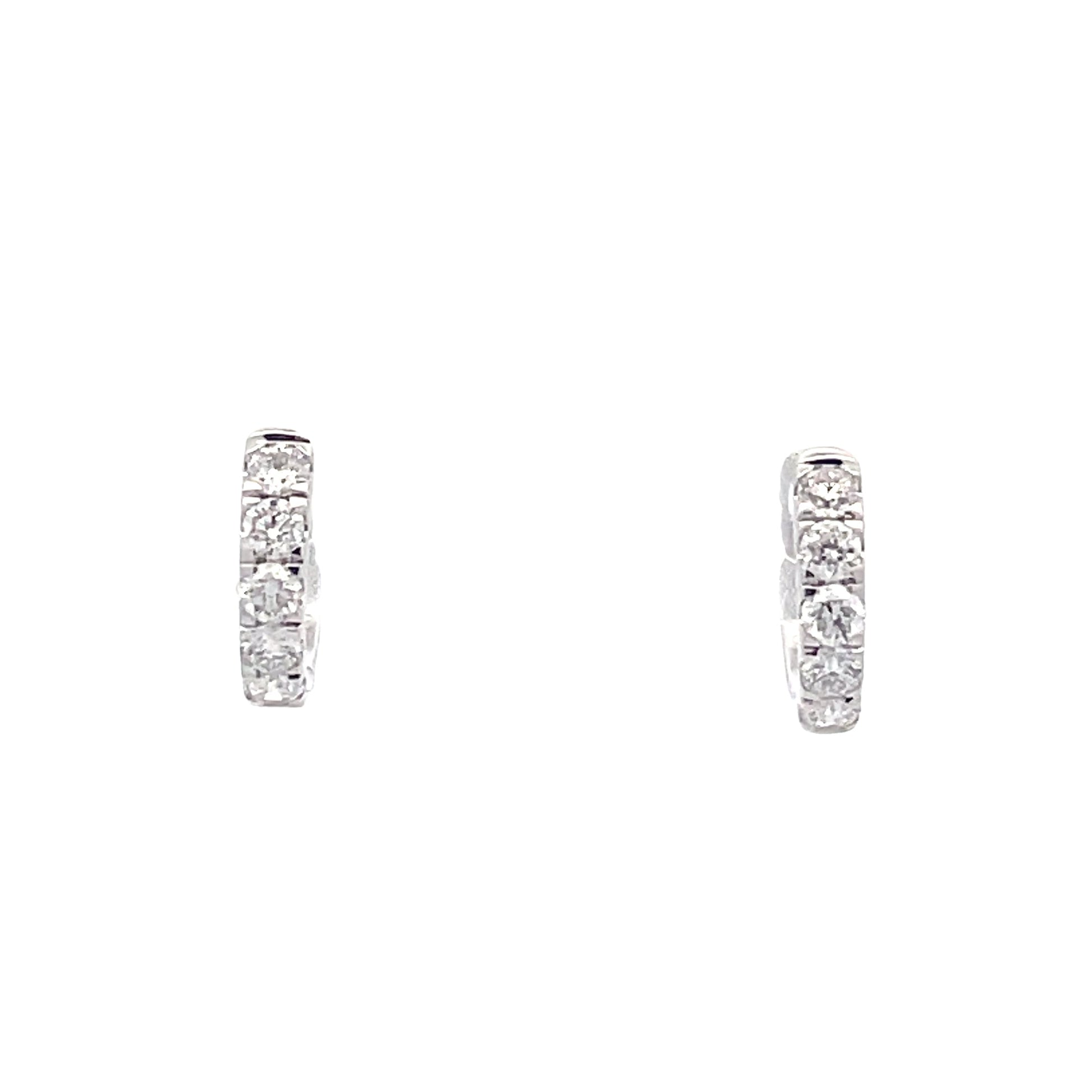 Round Brilliant Cut Diamond 10mm Hoop Earrings - 0.30cts  Gardiner Brothers   