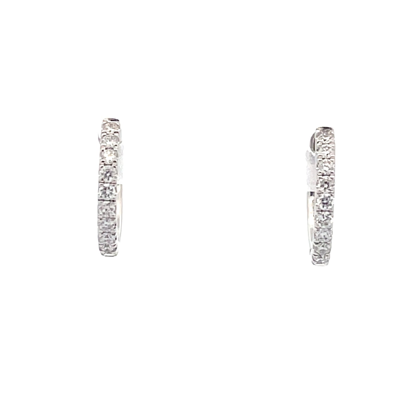 Round Brilliant Cut Diamond 12mm Hoop Earrings - 0.20cts  Gardiner Brothers   