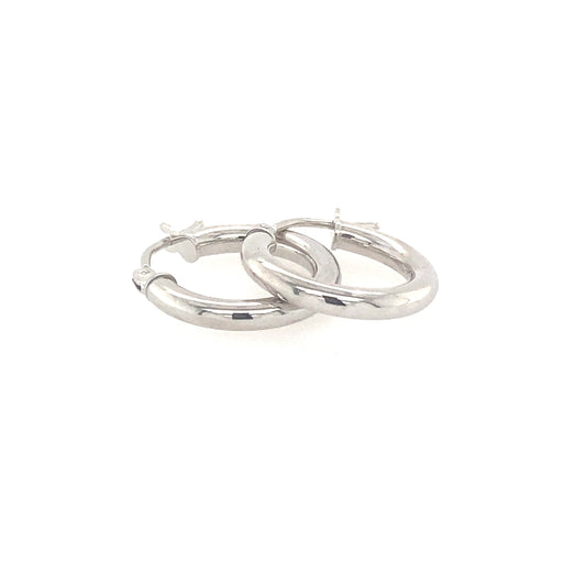 White Gold Hoop Earrings  Gardiner Brothers   