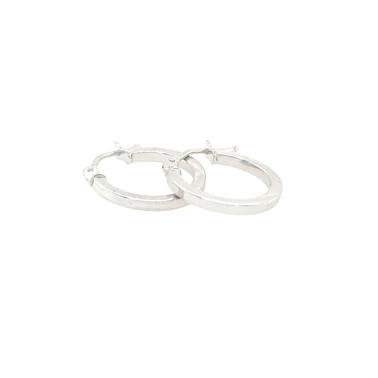 White Gold Hoop Earrings  Gardiner Brothers   