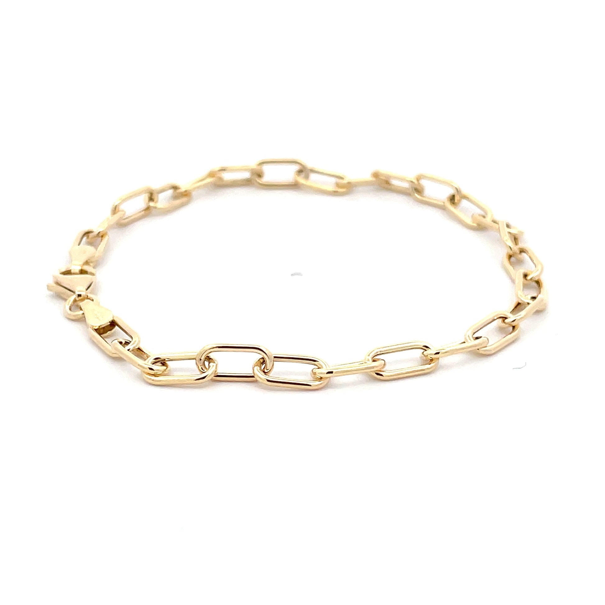 Yellow Gold Paperchain Link Bracelet  Gardiner Brothers   