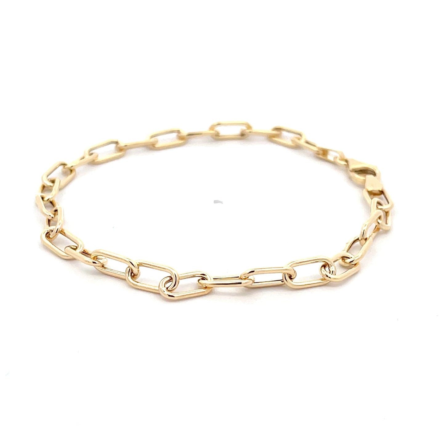 Yellow Gold Paperchain Link Bracelet  Gardiner Brothers   