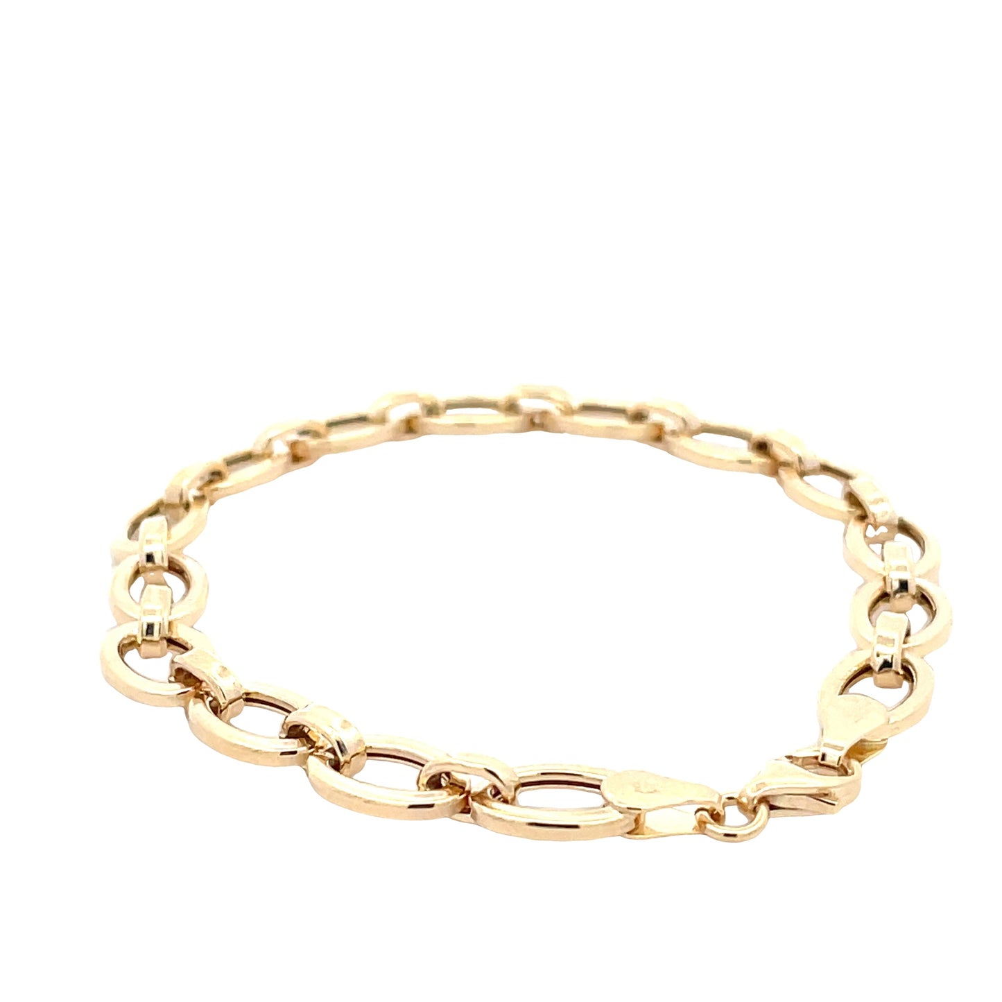 Yellow Gold Oval Link Bracelet  Gardiner Brothers   