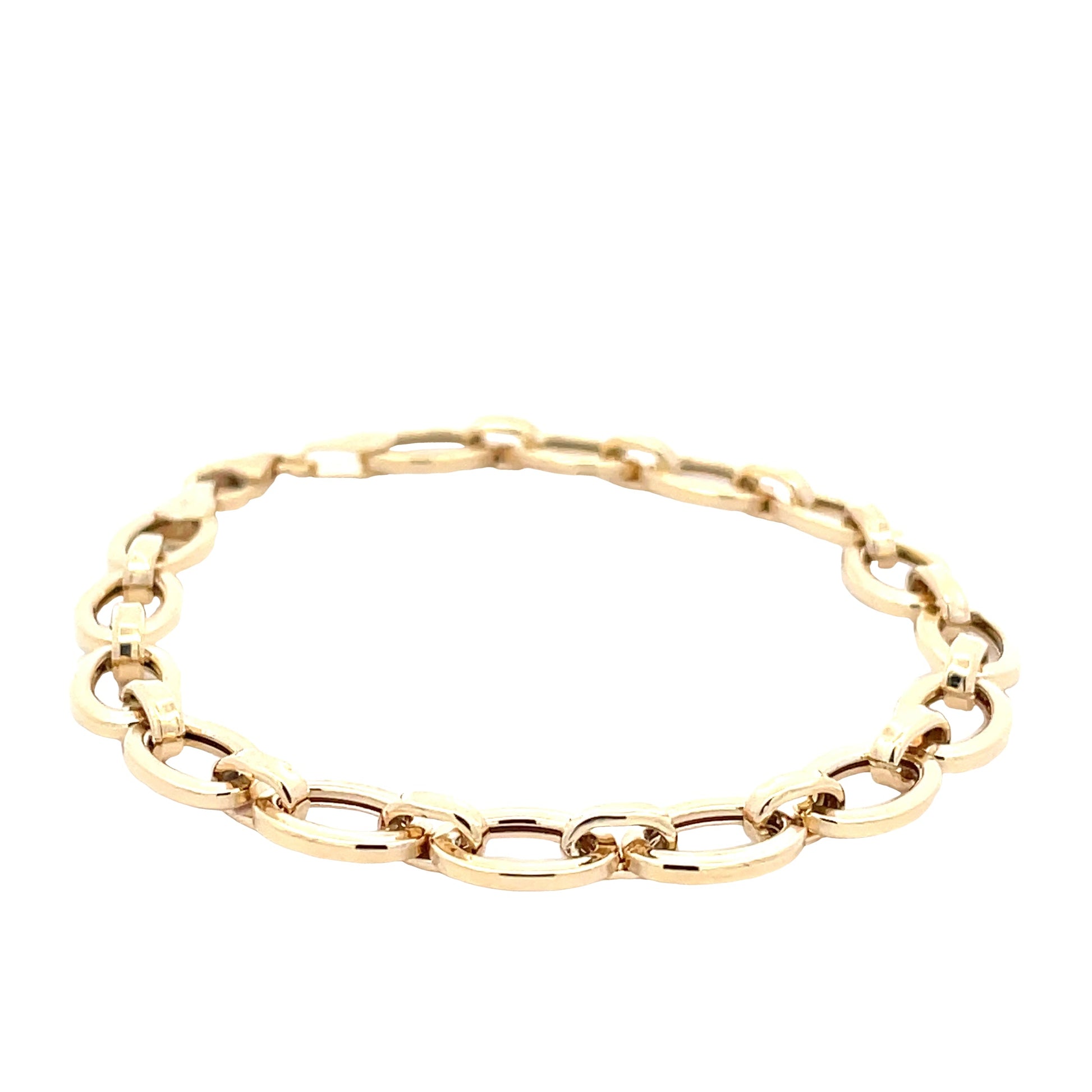 Yellow Gold Oval Link Bracelet  Gardiner Brothers   