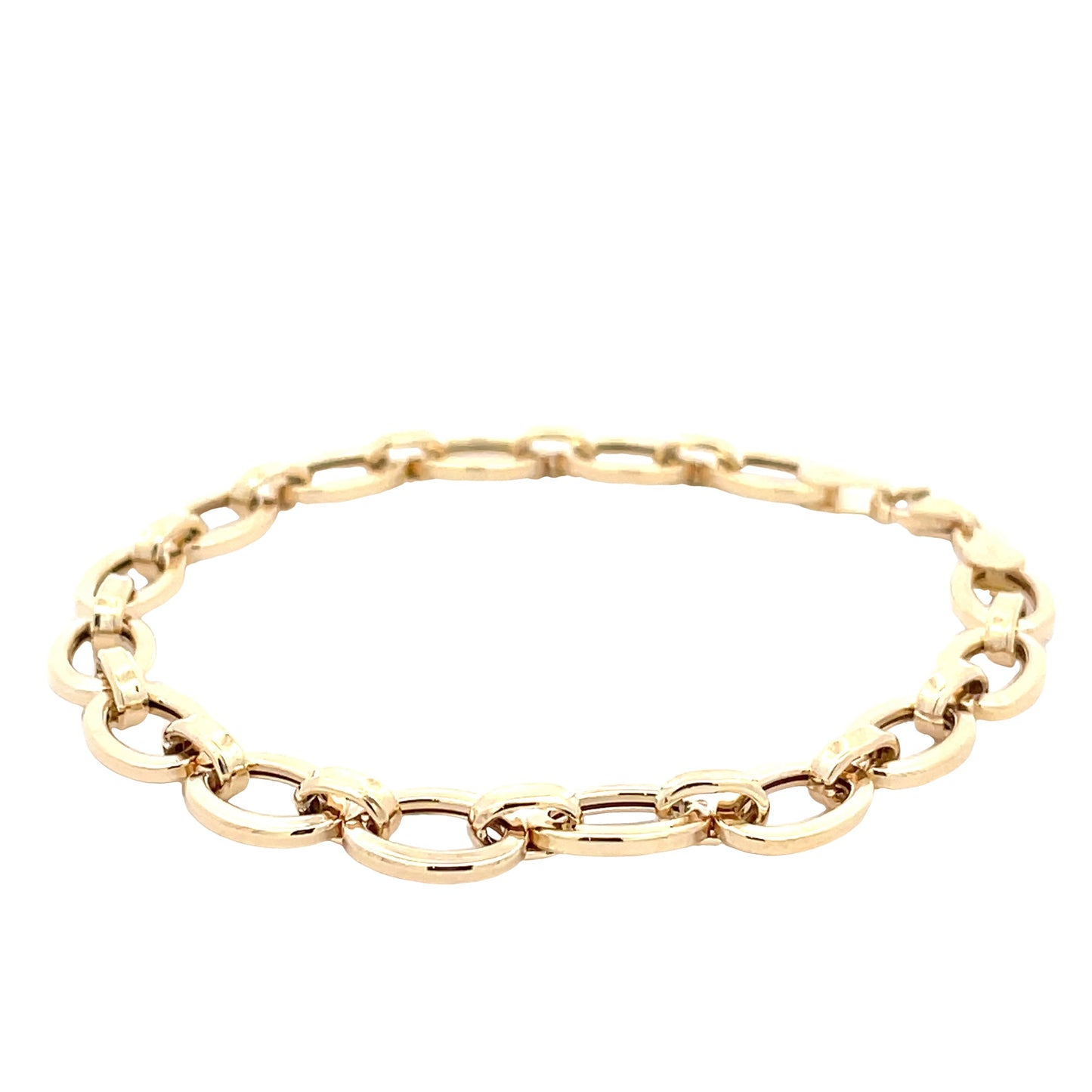 Yellow Gold Oval Link Bracelet  Gardiner Brothers   